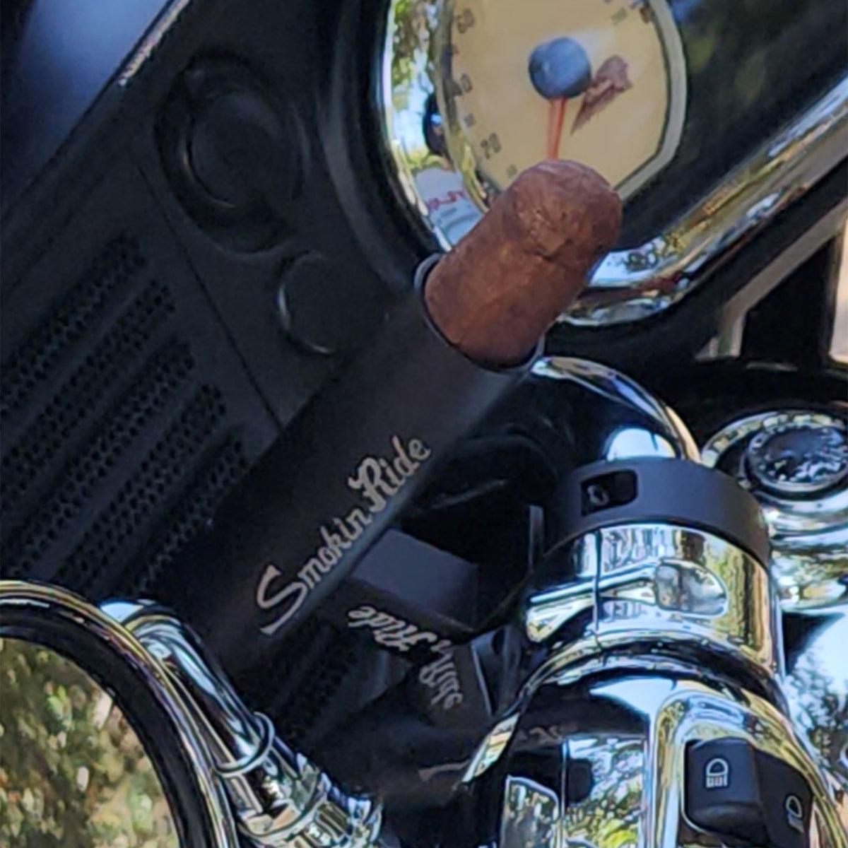 Motorcycle Cigar Holder – Matte Black – Smokin ride