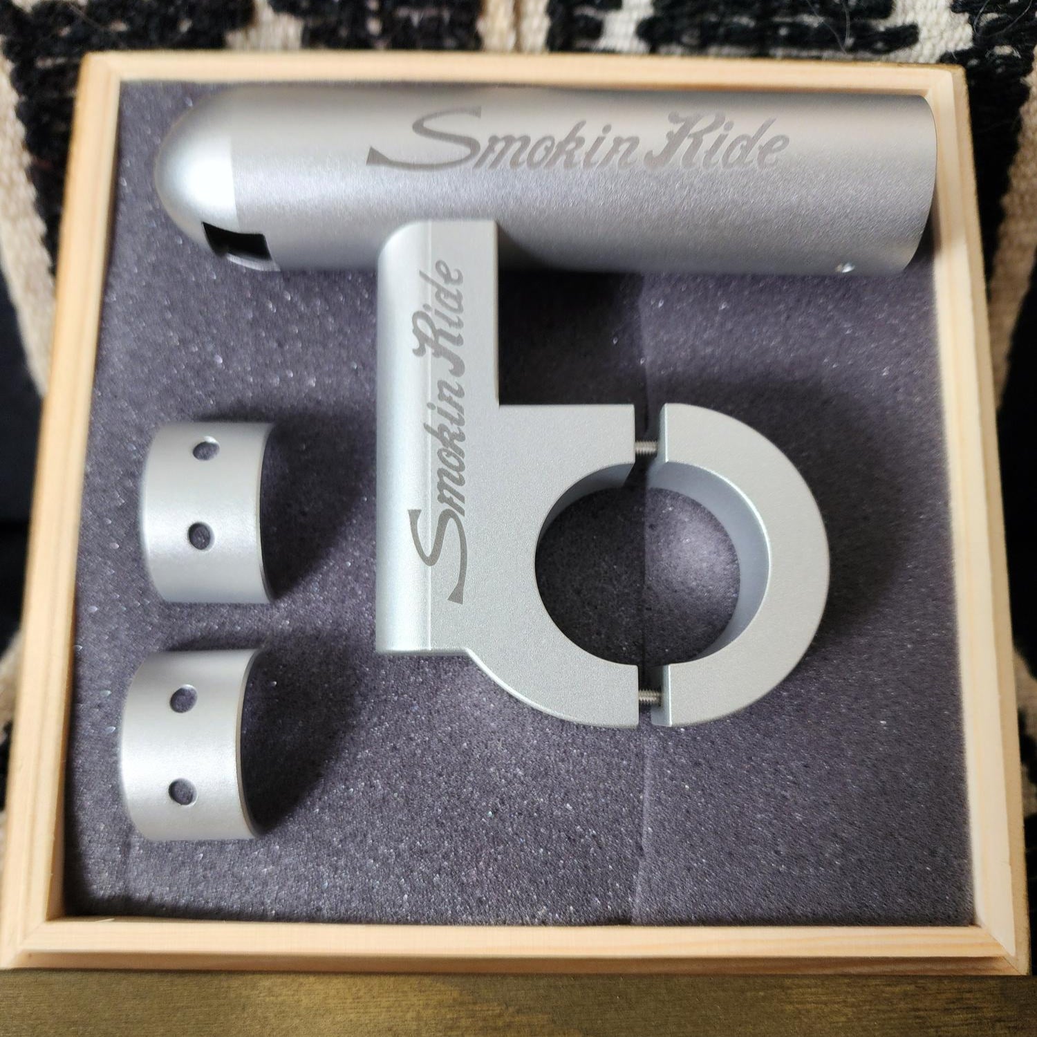 Motorcycle Cigar Holder – Anodized Silver